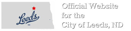 Official Website for the City of Leeds, ND